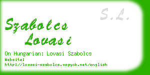 szabolcs lovasi business card